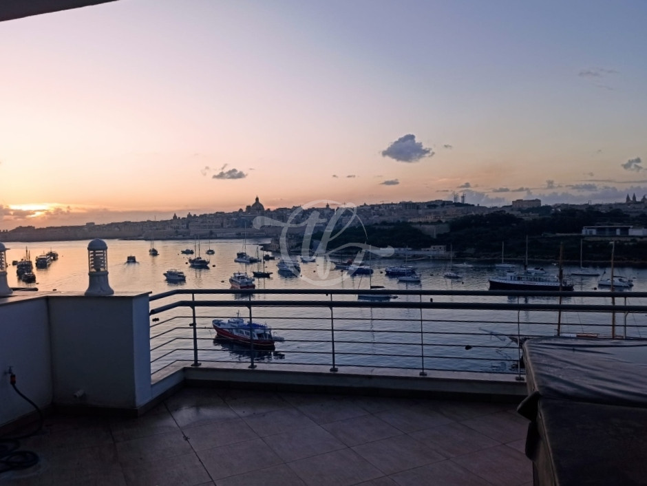 Seafront Penthouse for Rent in Sliema