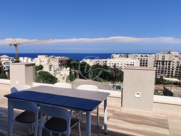 Seaview Penthouse for Rent in St Julians