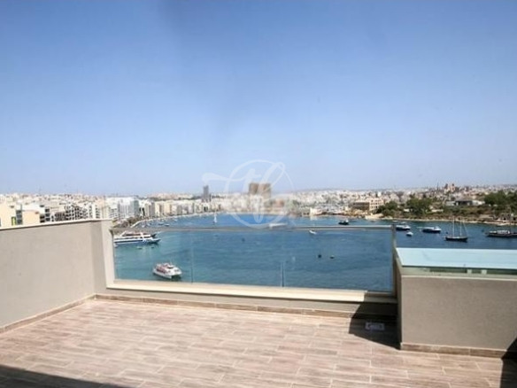 Seafront Penthouse for Rent in Sliema