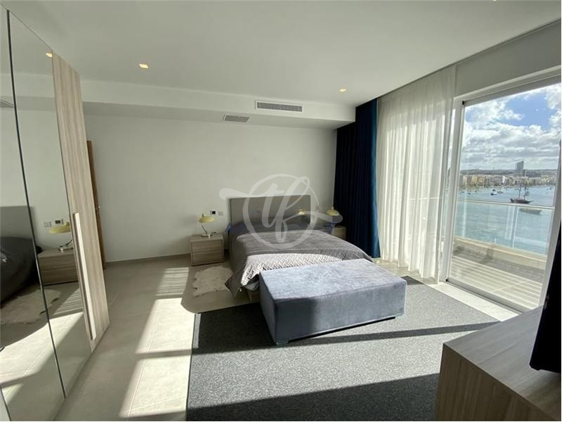 Seafront Penthouse for Rent in Sliema