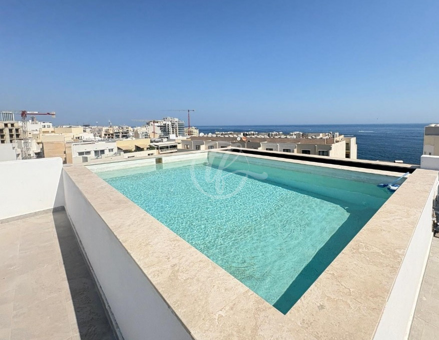 Seafront Penthouse for Rent in Sliema